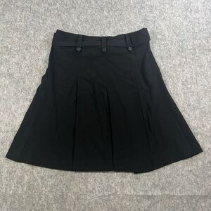 Pierre Cardin Women's Skirt Size 6 Black Mini Tie Waist Pleated Flowy
